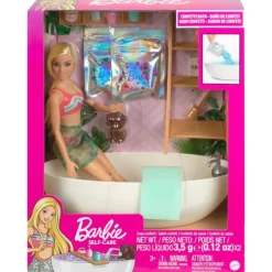 Barbie Bienestar Muñeca Rubia con Bañera