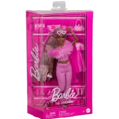 Barbie Muñeca Barbie Deluxe Style Nº 4 con Conjunto Rosa Claro y Pelo Rosa y Marrón en Trenzas