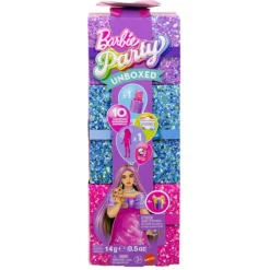Barbie Muñeca Pink Sparkle de la Serie Glam Party de Party Unboxed y Accesorios