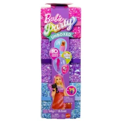 Barbie Muñeca Red Sparkle de la Serie Glam Party de Party Unboxed y Accesorios