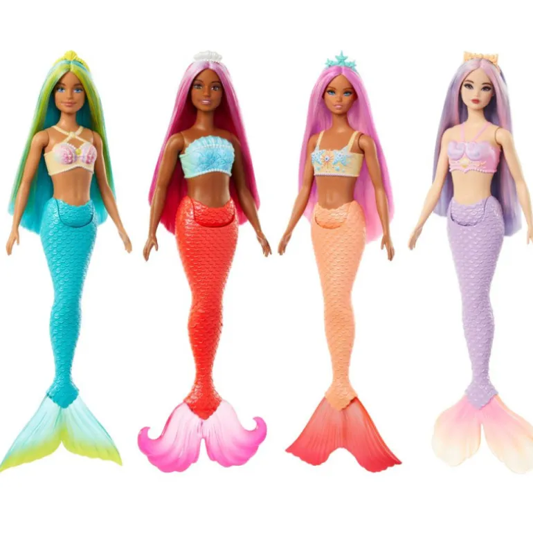 Barbie Muñeca Sirena con Cola Rígida Varios Modelos