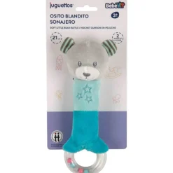 Bebé Vip Osito Blandito Sonajero Azul