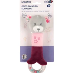 Bebé Vip Osito Blandito Sonajero Rosa