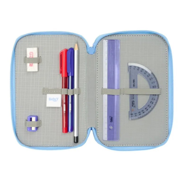 Bluey Let's Play Plumier Triple 37 Piezas