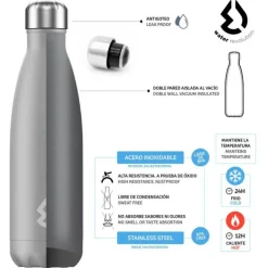 Botella Termo Coral Flúor