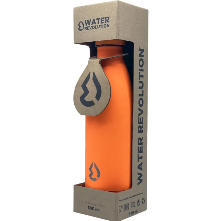 Botella Termo Naranja Flúor