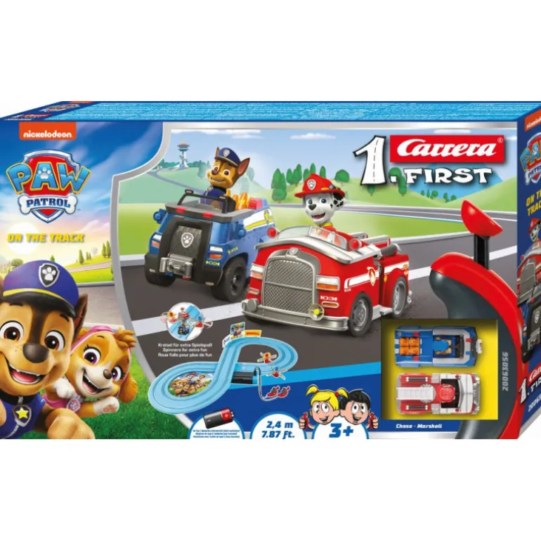 Carrera First Paw Patrol on the Track Circuito y Coches de Chase y Marshall