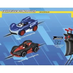 Carrera Go!!! Sonic The Hedgehog Circuito con Coche de Sonic y Shadow
