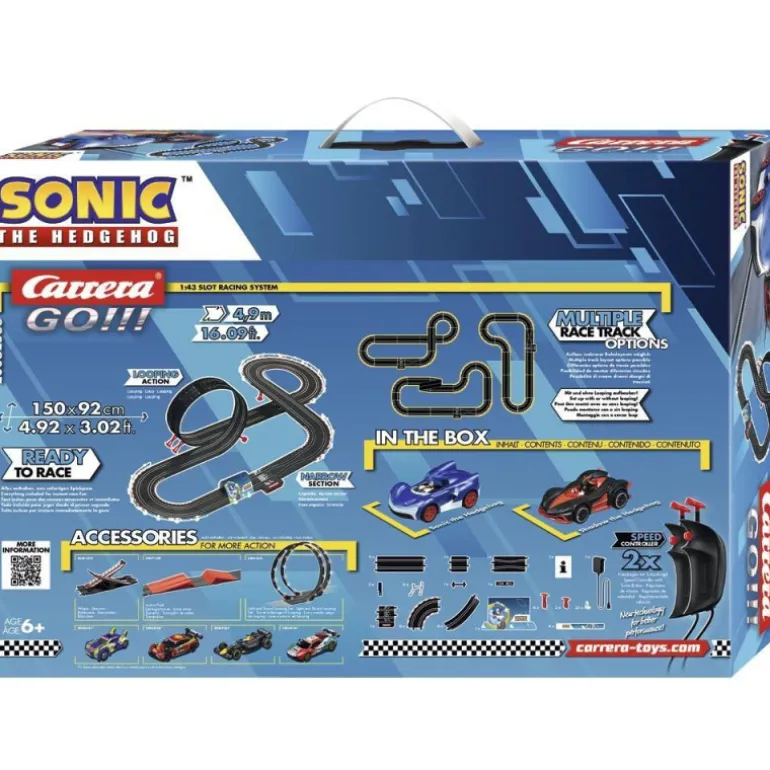Carrera Go!!! Sonic The Hedgehog Circuito con Coche de Sonic y Shadow