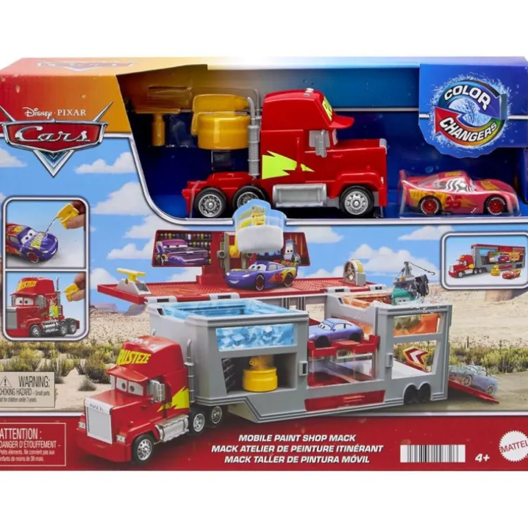 Cars Color Changers Camión Transformable Mack Taller De Pintura Móvil