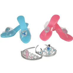 Conjunto de 2 Tiaras y 2 Pares de Sandalias