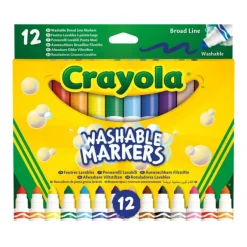 Crayola 12 Rotuladores Súper Lavables Maxi Punta