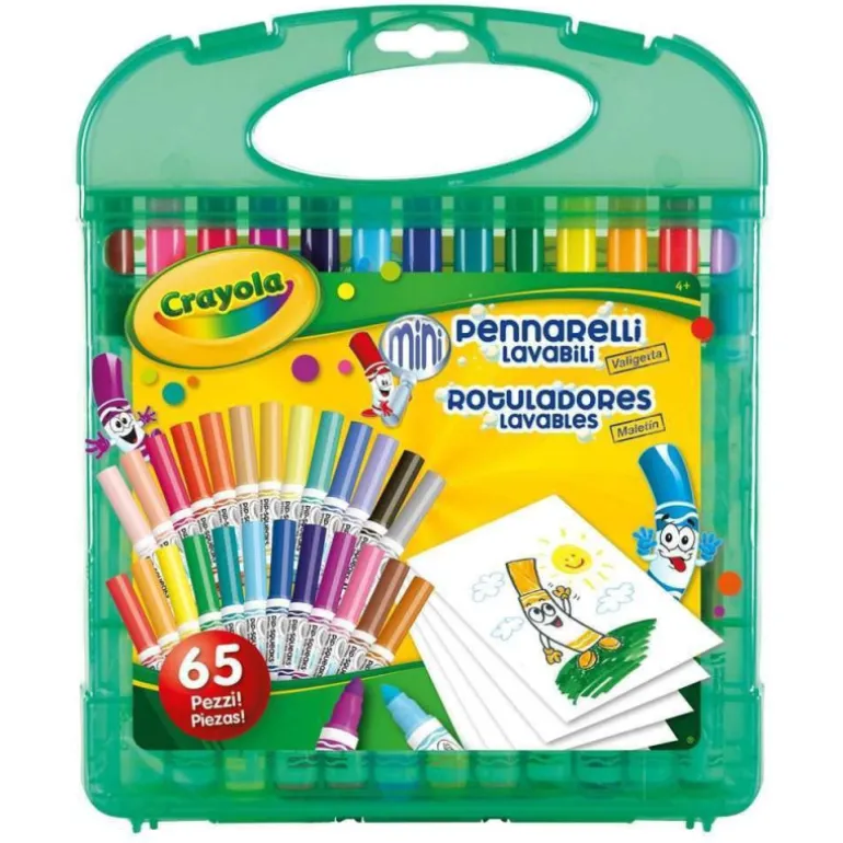 Crayola Maletín Rotuladores Lavables 65 Piezas