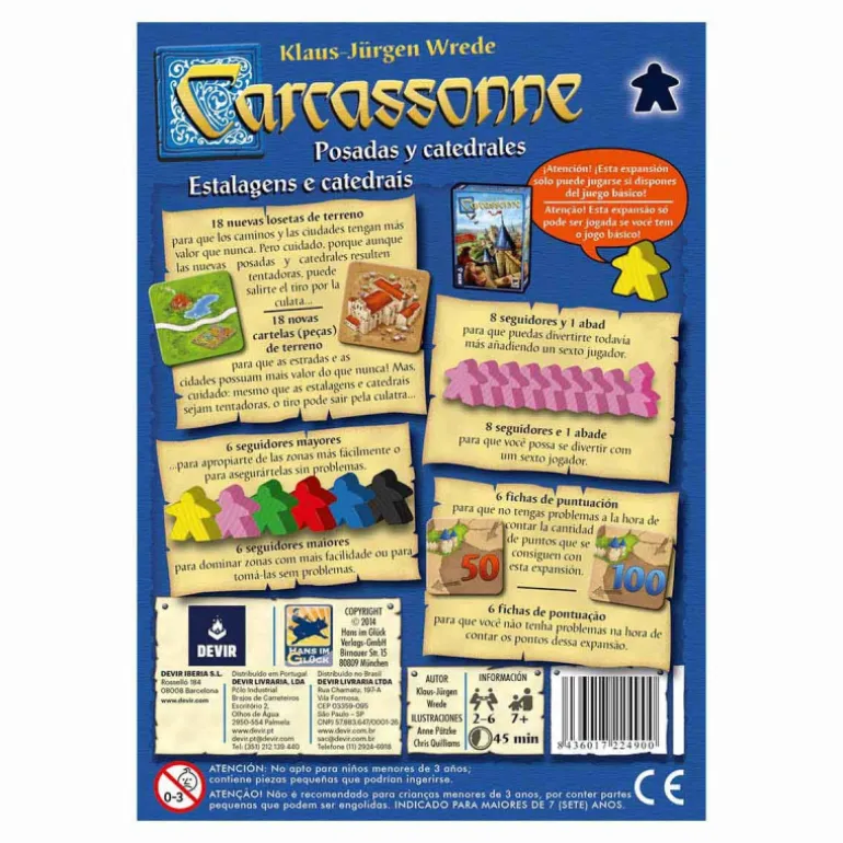 Devir Carcassone: Posadas y Catedrales Juego de Mesa