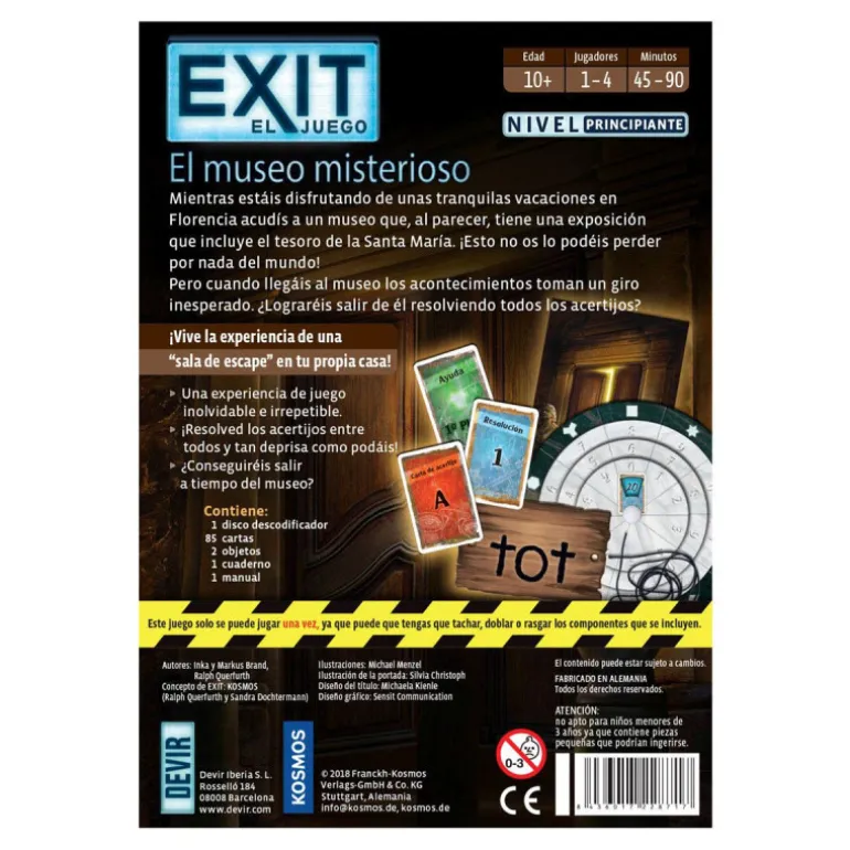 Devir Exit 10 El Museo Misterioso Juego de Mesa