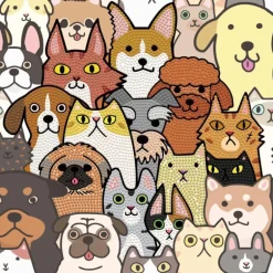 Diamond Dotz Dogs & Dotz Cuadro de Diamantes 5D