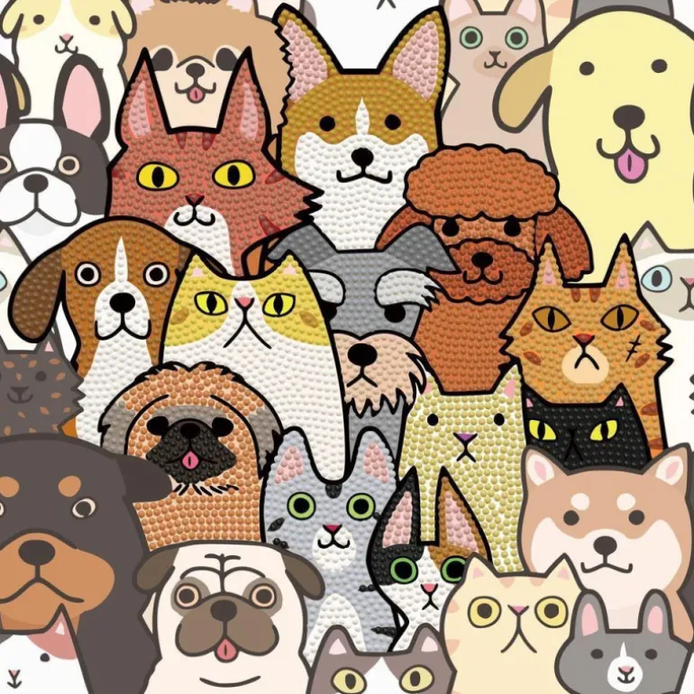 Diamond Dotz Dogs & Dotz Cuadro de Diamantes 5D