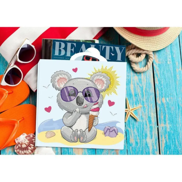 Diamond Dotz Koala con Helado Cuadro de Diamantes 5D