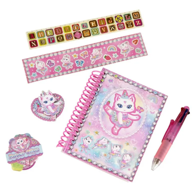 Diario con Accesorios de Gatita