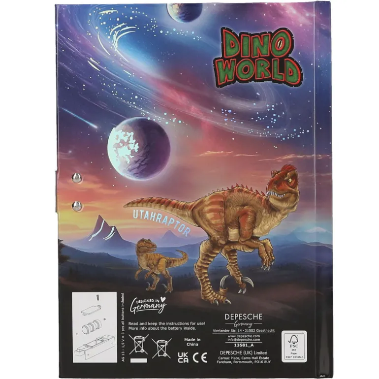 Dino World Diario con Código Secreto y Sonido