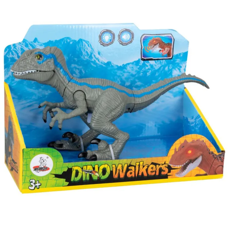 Dinosaurio Gris con Luz y Sonido
