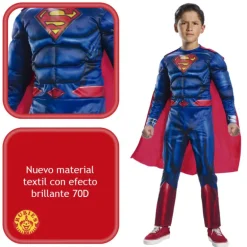 Disfraz Infantil Superman Blackline Talla 8-10 Años