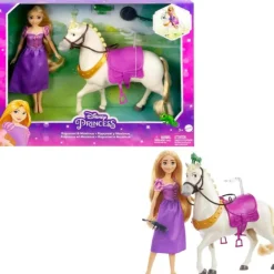 Disney Princess Muñeca Rapunzel y Caballo Máximus