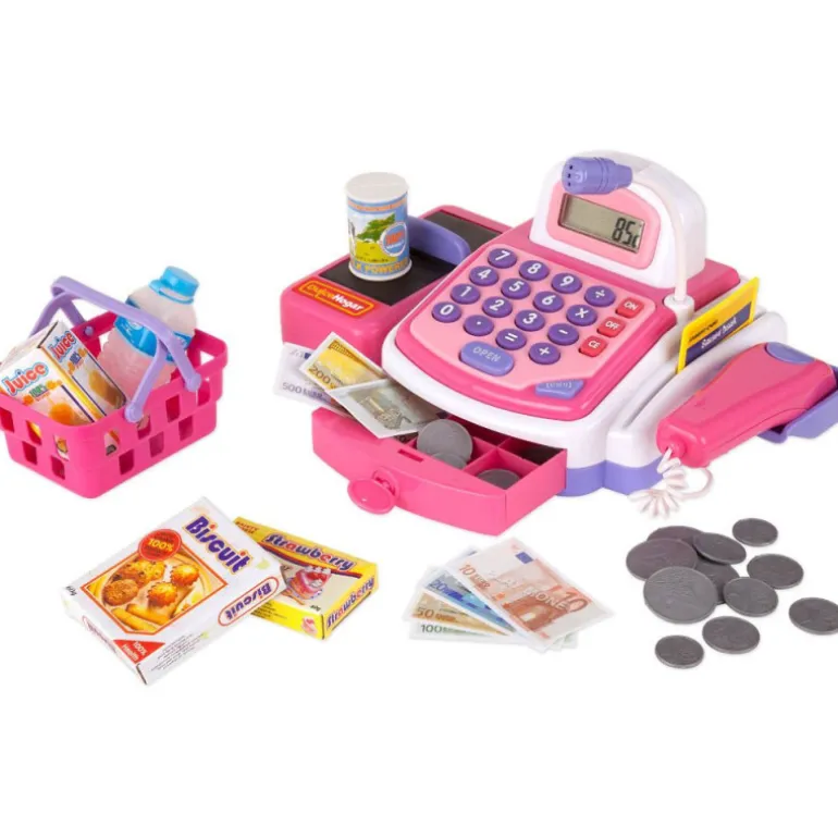 Dulce Hogar Caja Registradora Con Cinta Rosa