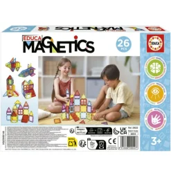 Educa Magnetics Juego Educativo de Construcción 3D 26 Piezas