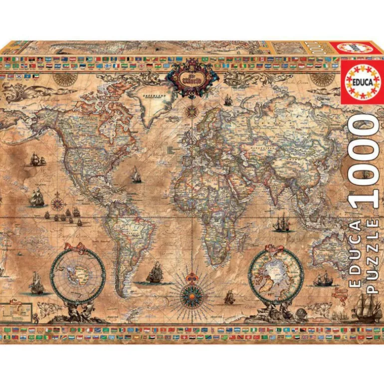 Educa Puzzle 1000 Piezas Mapamundi - 15159