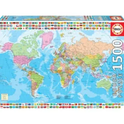 Educa Puzzle 1500 Piezas Mapamundi Político - 18500