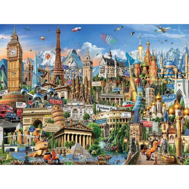 Educa Puzzle 2000 Piezas Símbolos de Europa - 17697