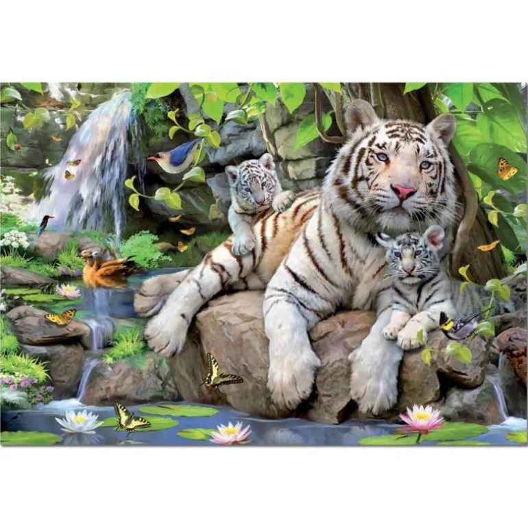 Educa Puzzle 1000 Piezas Tigres Blancos de Bengala - 14808