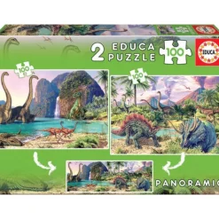 Educa Puzzle 2 x 100 Piezas Dino World - 15620