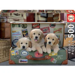 Educa Puzzle Cachorros en el Equipaje 500 Piezas - 17645