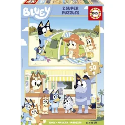 Educa Puzzle Madera 2 x 50 Piezas Bluey - 19408