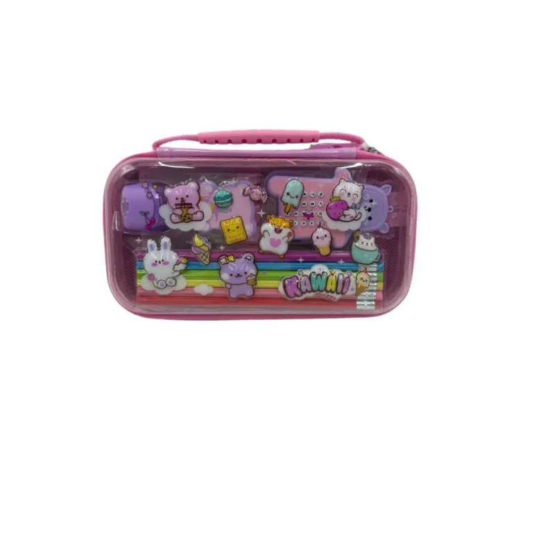 Estuche Kawaii con Accesorios de Papelería