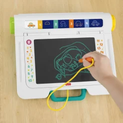 Fisher-Price Escritorio Aprende y Garabatea Pizarra con Pantalla LCD