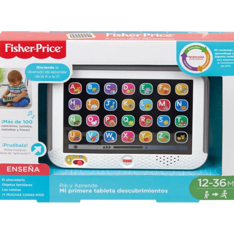 Fisher-Price Ríe y Aprende Mi Primera Tableta Juego Electrónico y Educativo