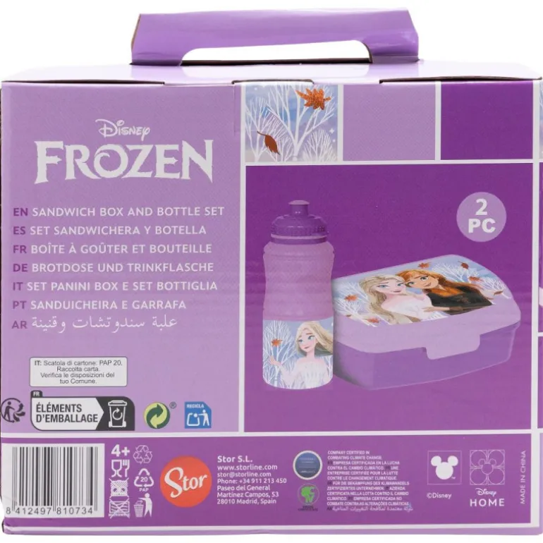 Frozen Autum Leaves Set Sandwichera y Botella