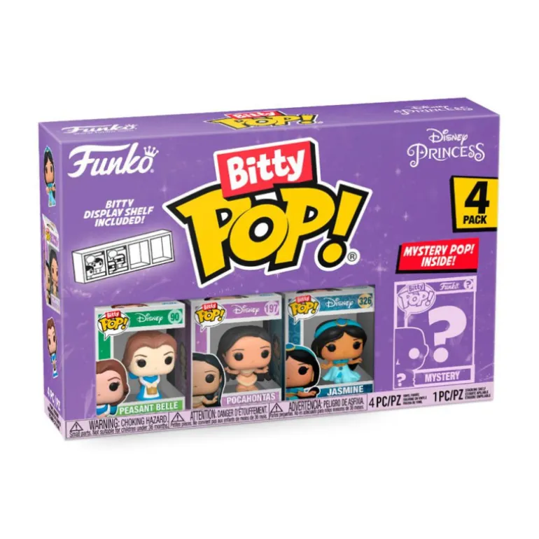 Funko Bitty Pop! Disney Princess 4 Figuras De Vinilo Serie 2 Varios Modelos