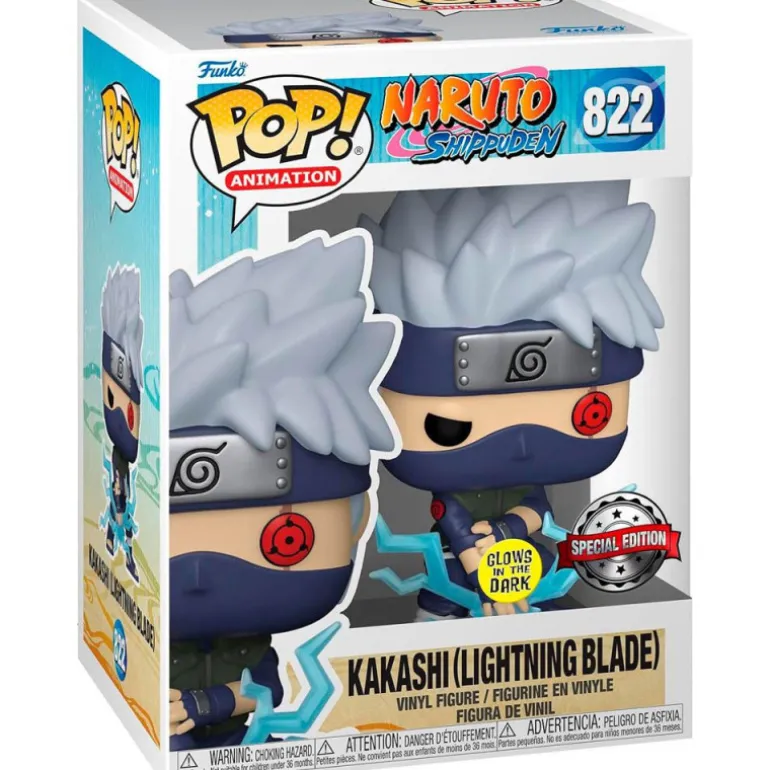 Funko Pop! & Tee Naruto Shippuden Pack Figura Kakashi Edición Especial Brilla en la Oscuridad con Camiseta Talla M