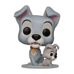 Funko Pop! Disney La Dama y el Vagabundo Figura de Vinilo Tramp con Cachorro