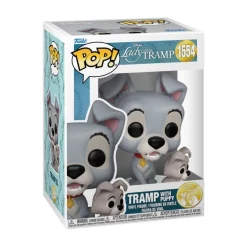 Funko Pop! Disney La Dama y el Vagabundo Figura de Vinilo Tramp con Cachorro