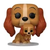 Funko Pop! Disney La Dama y el Vagabundo Figura de Vinilo Lady con Cachorro