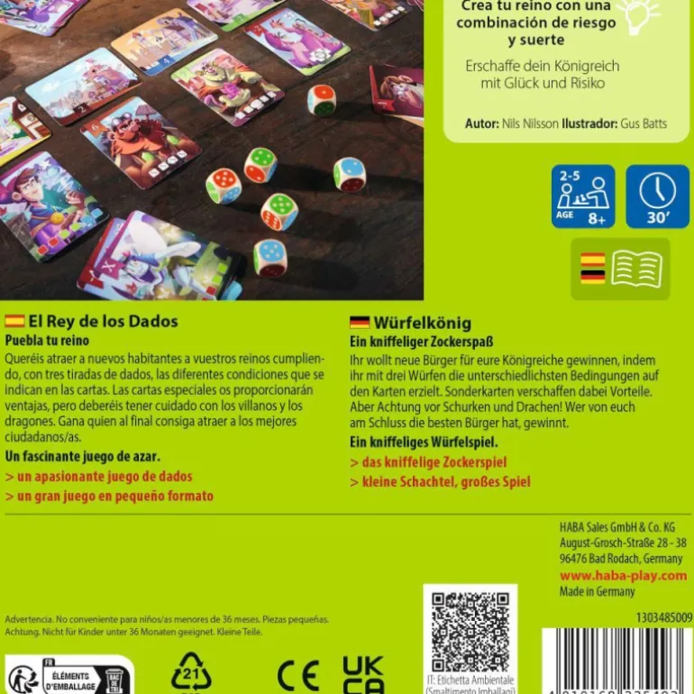 Haba el Rey de los Dados Juego de Mesa