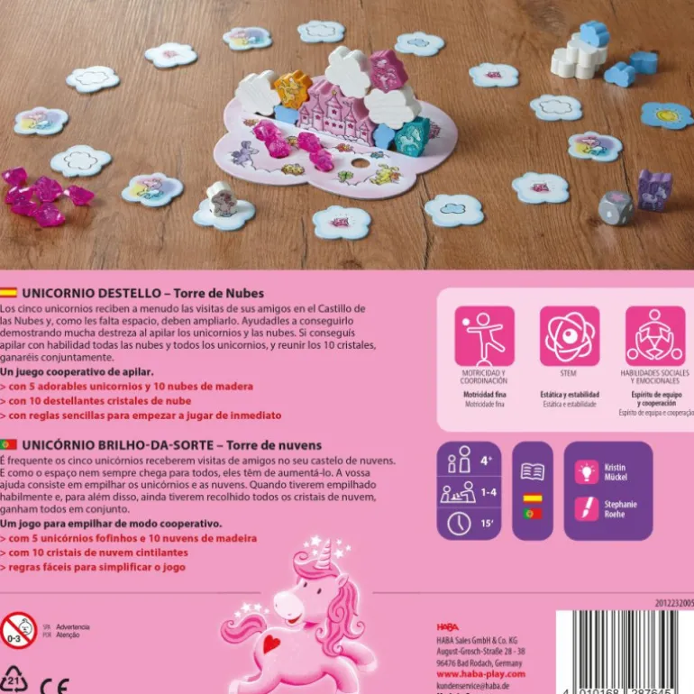 Haba Unicornio Destello Torre de Nubes Juego de Mesa