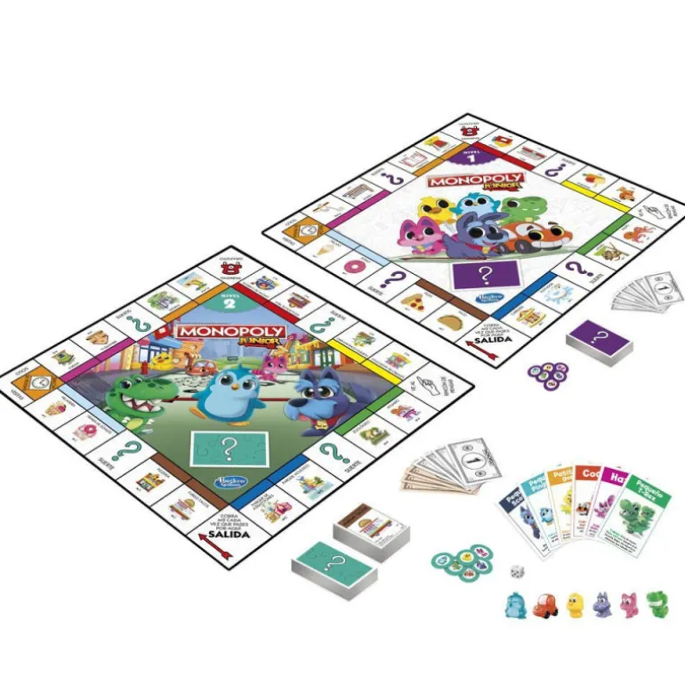 Hasbro Gaming Monopoly Junior 2 Juegos en 1 Juego de Mesa