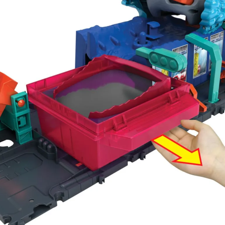 Hot Wheels City Túnel de Lavado del Supertiburón Pista con Coche Reveal