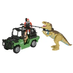 Jeep con Dinosaurio y Accesorios